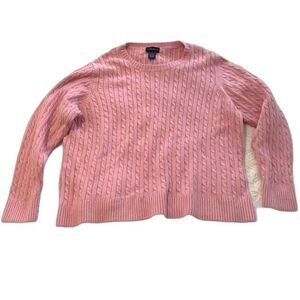 Multiplicity size 2x Bubblegum Pink Barbiecore Cable Knit Spring Sweater Cotton